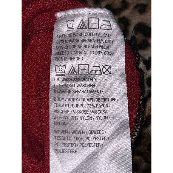 Belle By Kim Gravel Sz XXS Feather Knit Sweater & Woven Printed Combo Blouse EUC - Picture 12 of 14